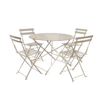 Large Bistro Table And Chair Set Various Colours, 2 of 4