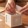 Personalized White Wood Distressed Photo Cube, thumbnail 3 of 5