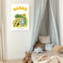 Babar The Elephant Sunflower Nursery Art Print, thumbnail 4 of 4