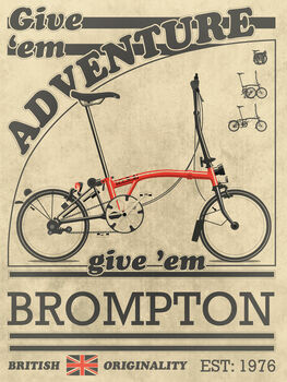 Brompton Bicycle Vintage Advertisement Poster, 3 of 7