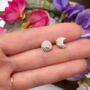 Sterling Silver Mismatched Moon Earrings, thumbnail 5 of 11