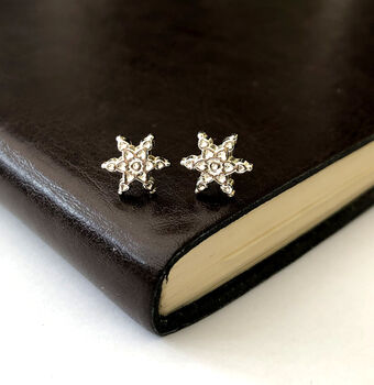 Sterling Silver Snowflake Earrings, 5 of 12