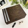 Wooden Cufflink And Watch Box With Copper Message, thumbnail 1 of 9