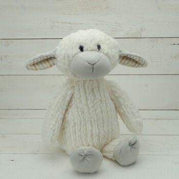 Personalised Baby Snuggly Soft Toy Sheep, 6 of 6