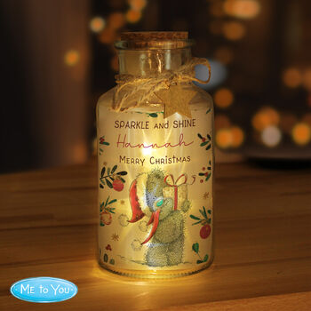 Personalised Me To You Cosy Winter LED Jar – Christmas Ornament, 2 of 5
