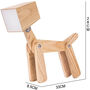 Nordic Table Lamp Wooden Dog, thumbnail 10 of 11