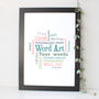 Personalised Word Art Cloud Print, thumbnail 4 of 8