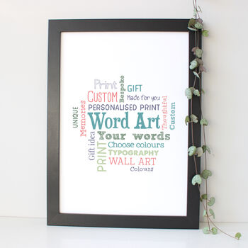 Personalised Word Art Cloud Print, 4 of 8