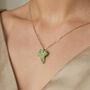 Olive Green Ivy Leaf Necklace, thumbnail 2 of 7