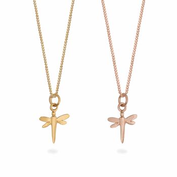 Dragonfly Stud Earrings Gold Or Rose Gold Vermeil, 5 of 6