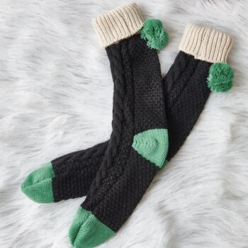 Cosy Pom Pom Socks And Mittens, 6 of 7