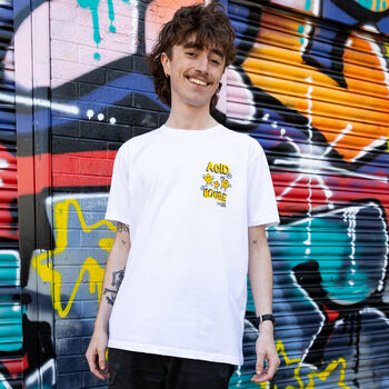 Acid House Unisex Old School Rave T Shirt In White, 2 of 6