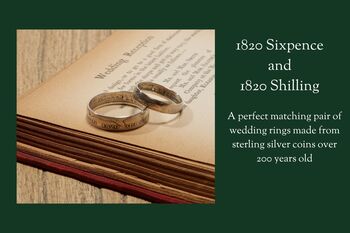 Sterling Silver Wedding Ring Set 1820, 12 of 12