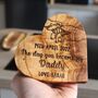 Personalised “The Day You Became My Daddy” Heart Keepsake – Custom New Dad Gift, thumbnail 3 of 5