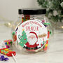 Personalised Santa Christmas Jar Of Sweets Gift, thumbnail 1 of 3