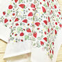 Strawberries Print Cotton Tea Towel, thumbnail 4 of 5