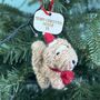 Personalised Cockapoo With Santa Hat Bauble, thumbnail 1 of 4