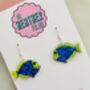 Tropical Fish Glitter Earrings / Beach Holiday Gift / Colourful Ocean Jewellery / Cute Accessories, thumbnail 4 of 5