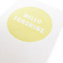 Hello Sunshine Small Letterpress Card, thumbnail 4 of 4