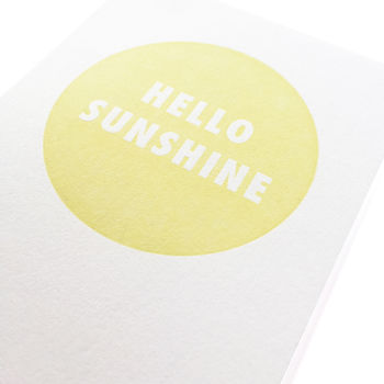 Hello Sunshine Small Letterpress Card, 4 of 4