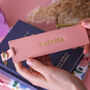 Personalised Pink Bookmark Gift For Her Travel Present, thumbnail 1 of 8