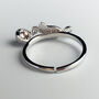 Sterling Silver Playing Cat Adjustable Ring, thumbnail 3 of 5