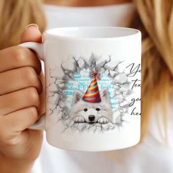 Personalised Samoyed Birthday Break Through, 7 of 8