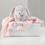 Personalised Pink Bunny Rabbit Baby Comforter, thumbnail 3 of 12