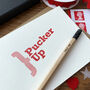 'Pucker Up' Letterpress Valentines Card, thumbnail 1 of 2
