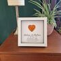Personalised 7th Anniversary Gift Framed Copper Heart, thumbnail 4 of 6