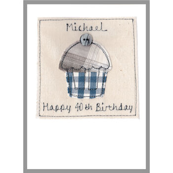Personalised 40th Birthday Cake Card For Him, 2 of 8