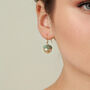 Verdigris Pearl Gold Acorn Earrings, thumbnail 2 of 10