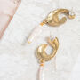 Mismatched Brass Earrings With Pearls, thumbnail 2 of 3