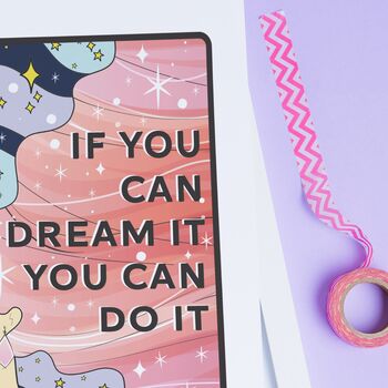 Starry Night Personalised Motivational Typography Print, 5 of 5