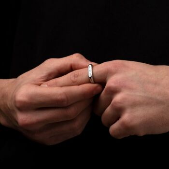 Customisable Silver Engraved Signet Ring For Men, 7 of 12