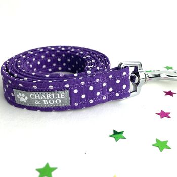 Purple Dog Collar And Lead/Leash Set, 6 of 6
