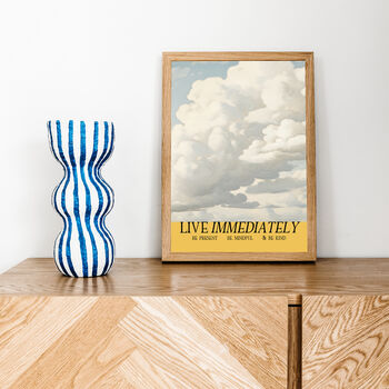 Live Immediately Vintage Outdoor Mindfulness Print, 5 of 7