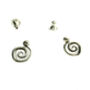 Silver And Gold Plated Vermeil Swirl Stud Earrings, thumbnail 3 of 5