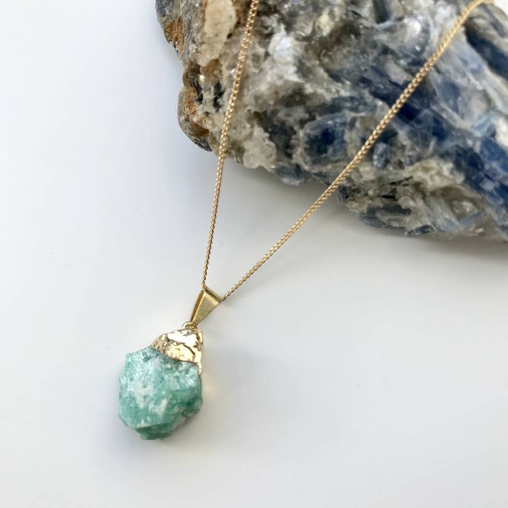 Raw on sale amazonite necklace