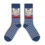 Royal Cat Blue Socks, thumbnail 2 of 4