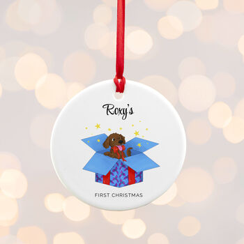 Personalised Dog’s First Christmas Ornament, 2 of 5