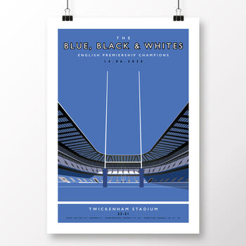 Bath Rugby Blue, Black And Whites Twickenham 2025 Poster, 2 of 6