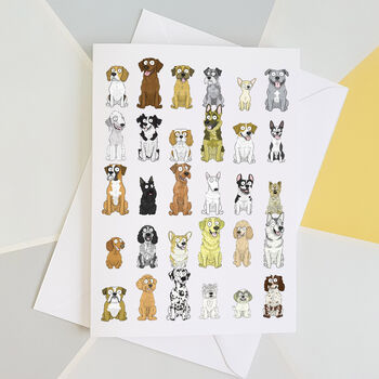 Dog Breeds Greetings Card, 3 of 4
