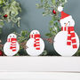 Snowman Family With Gifts Christmas Decoration, thumbnail 4 of 4
