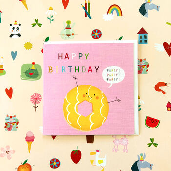 Party Ring Birthday Card, 4 of 5