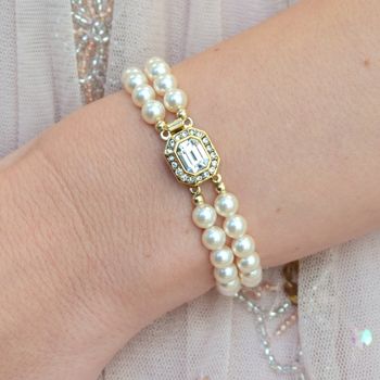 Vintage Inspired Pearl Bracelet, Silver Or Gold Plated, 6 of 9