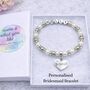 Bridesmaid Gift Personalised Bracelet Gift Keepsake From The Bride, thumbnail 2 of 12