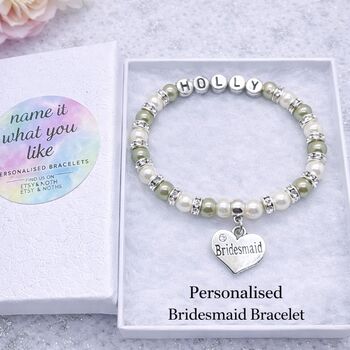 Bridesmaid Gift Personalised Bracelet Gift Keepsake From The Bride, 2 of 12