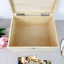 Personalised Lily Photo Memory Box In Natural Wood For Bereavement And Memorial Gift, thumbnail 7 of 12