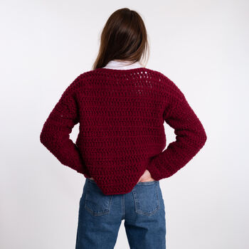 Easy V Neck Cardigan Crochet Kit, 3 of 9